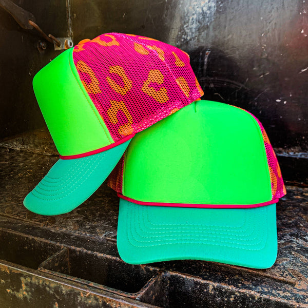 NEON LEOPARD Magna Pony™ Mesh Foam Trucker Hat