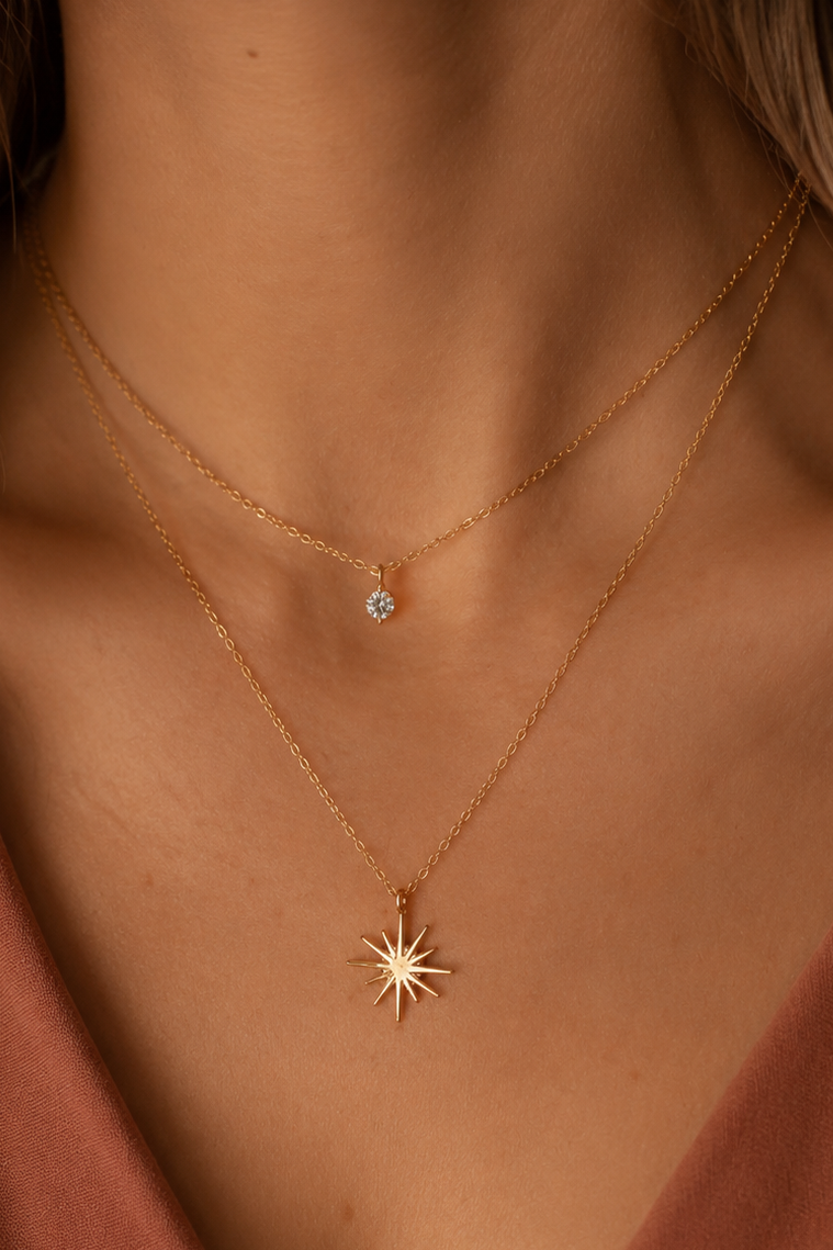 18K Gold Plated Waterproof Stainless Steel Chain Necklace