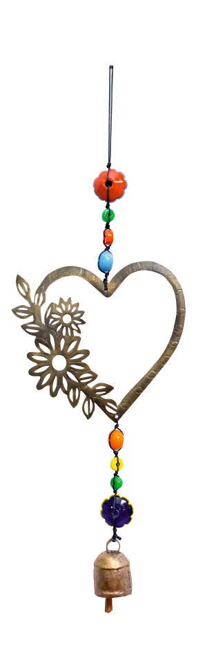 Blooming Heart: Beads & Bell