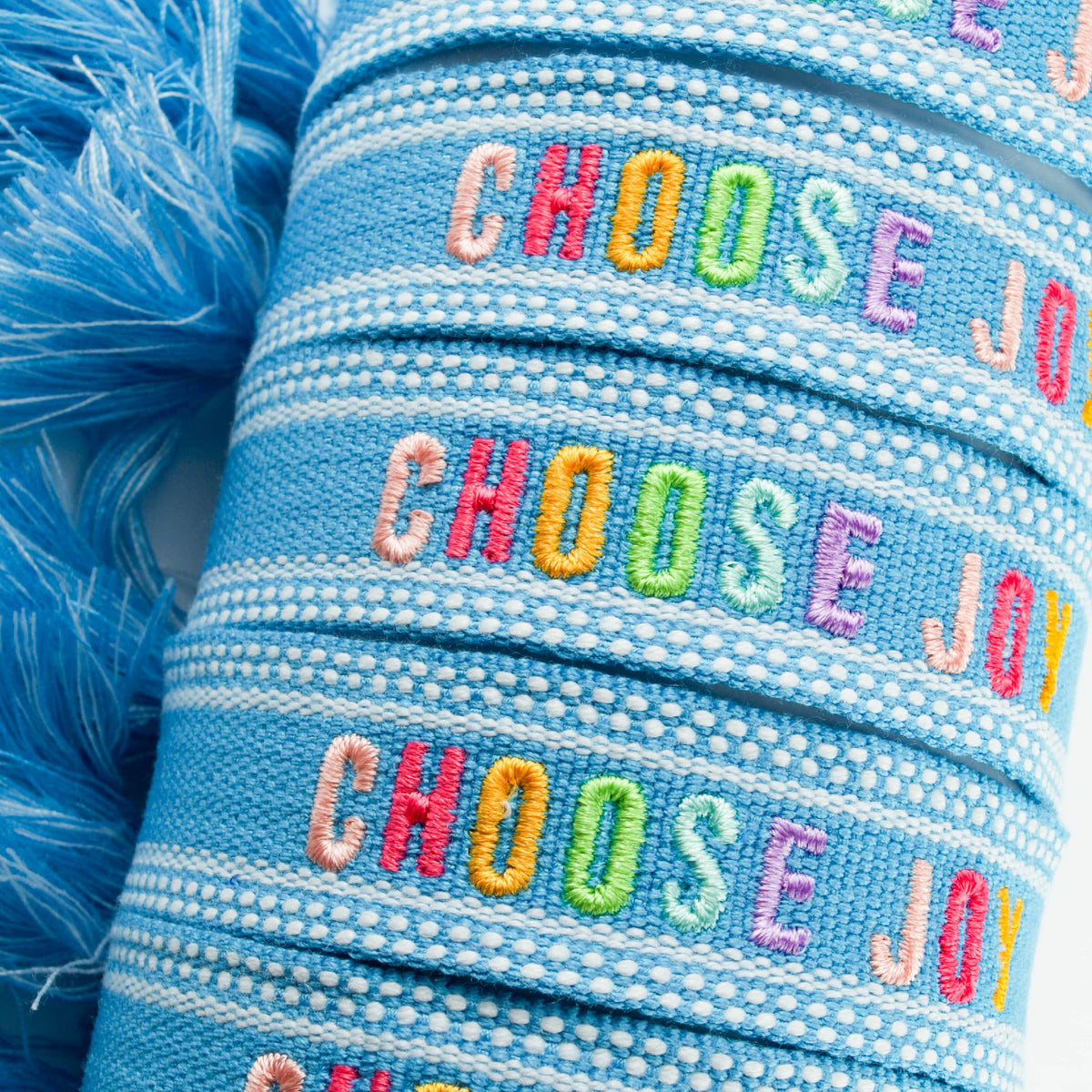 Colorful Embroidered Bracelets: Blush | Be Kind