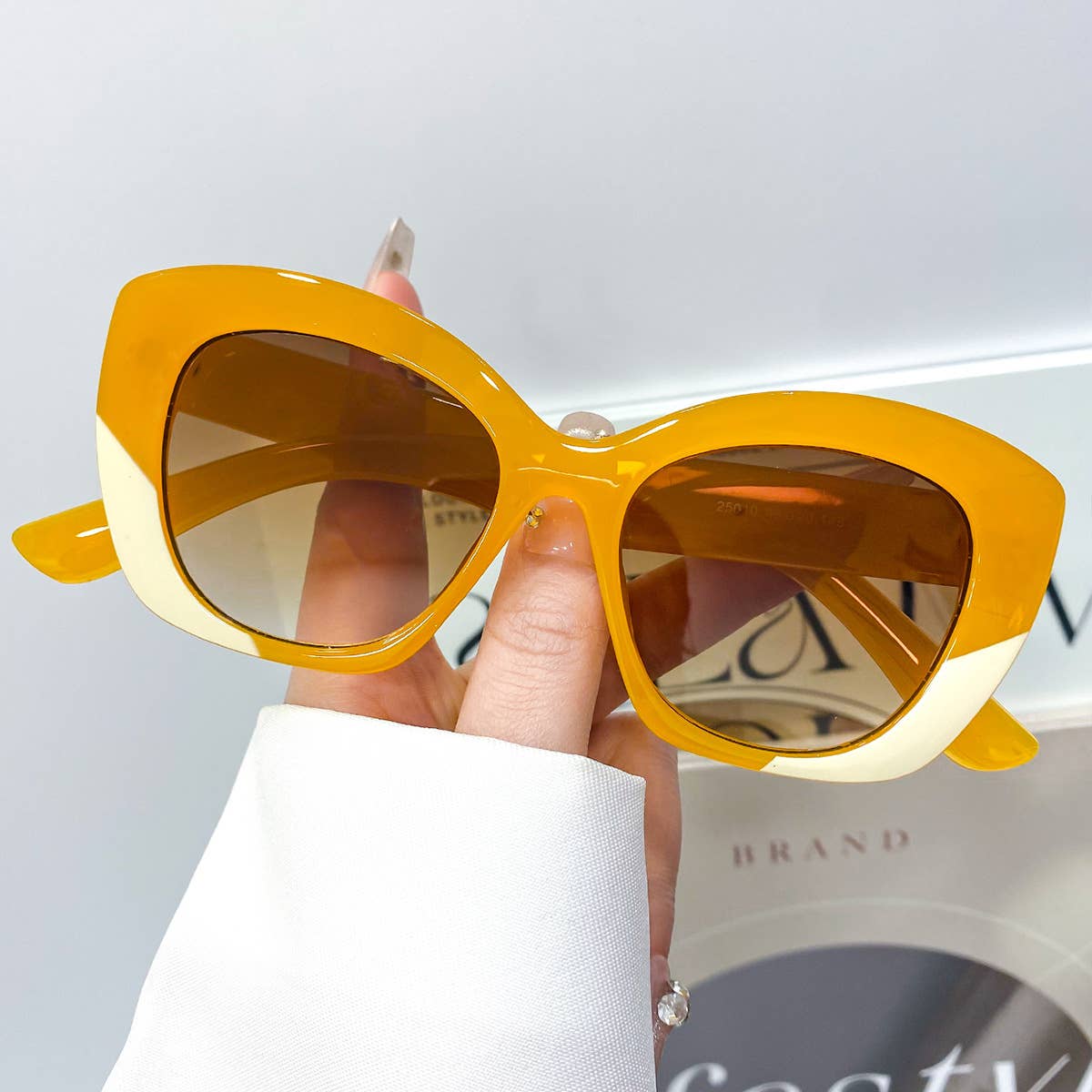 Fashion Cat Eye Leopard Print Retro Flat Sunglasses: Leopard / M