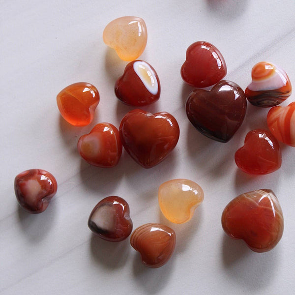 Mini Carnelian Heart (xs) - (new smaller size) (Crystals & Stones)