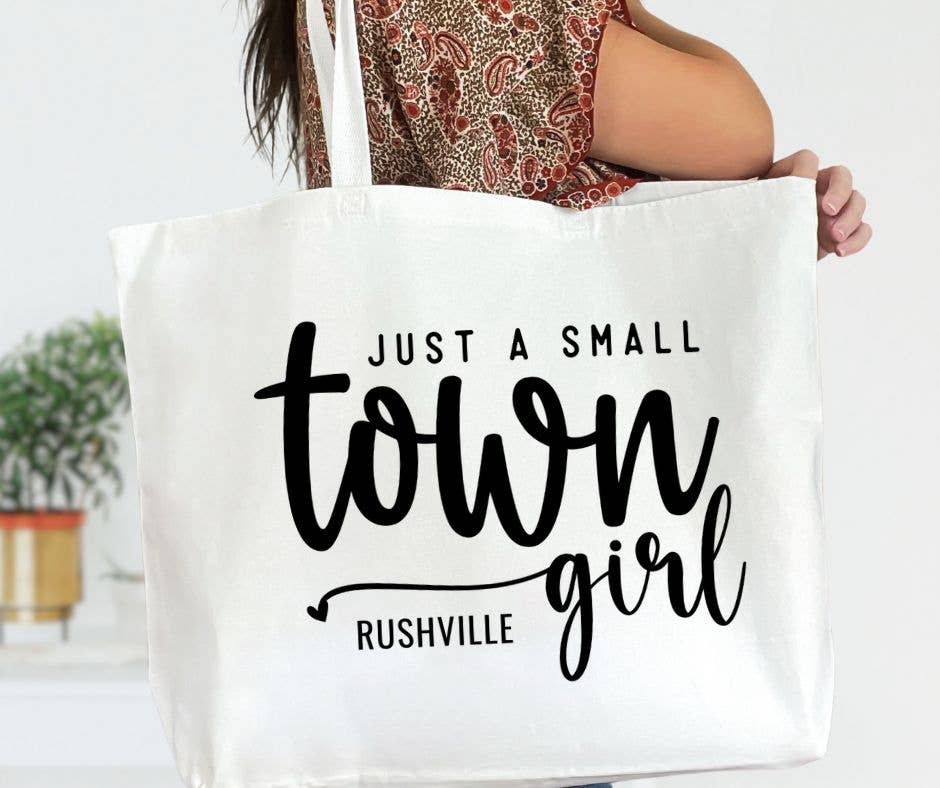 Just A Small Town Girl TOTE: Beige