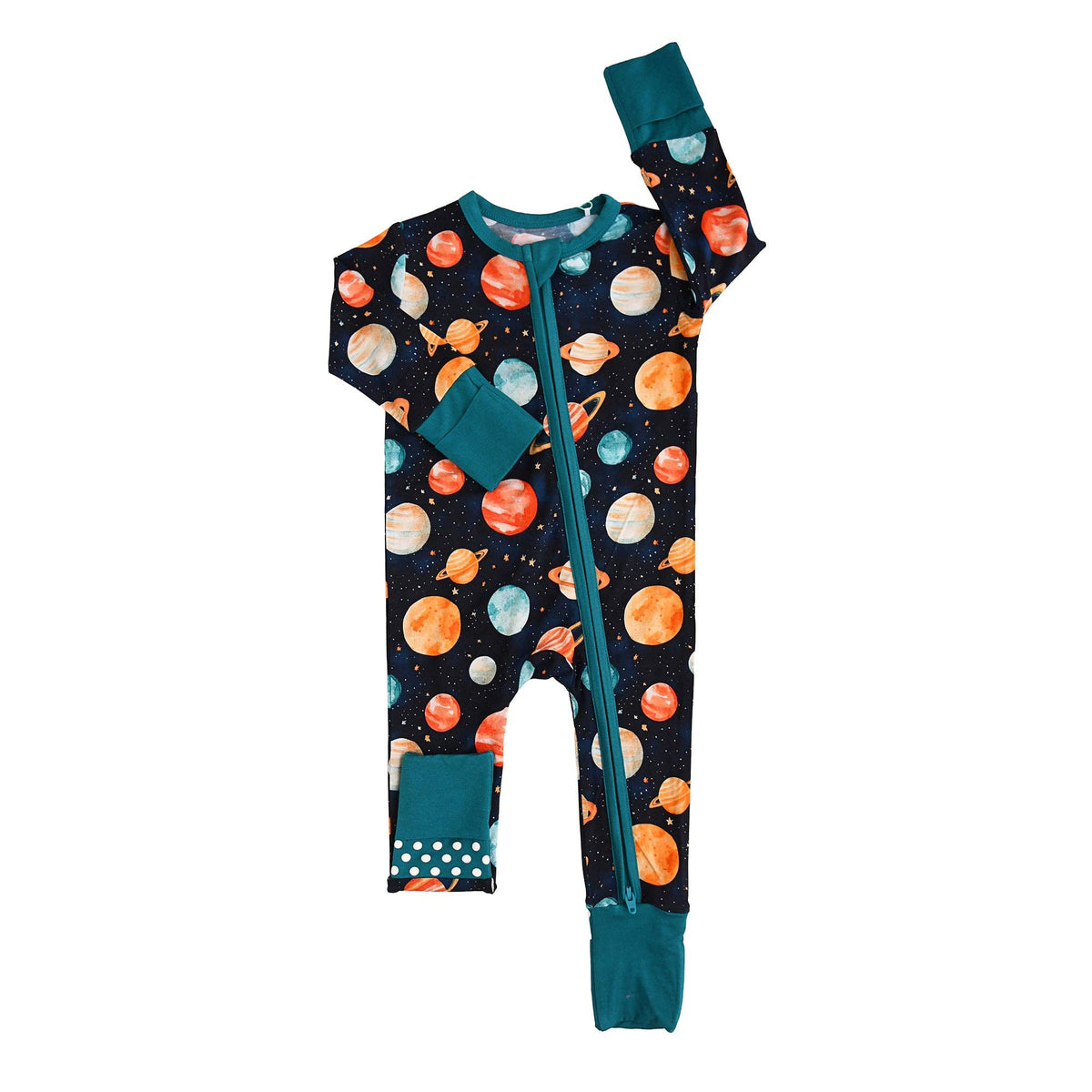 Harrison ZIP Bamboo One Piece Baby Outfit: 6-12m