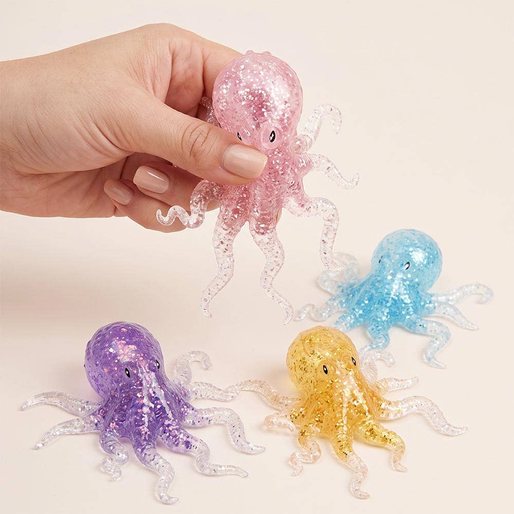 Glitter Octopus Squeeze Squishy Stress Relief Toy