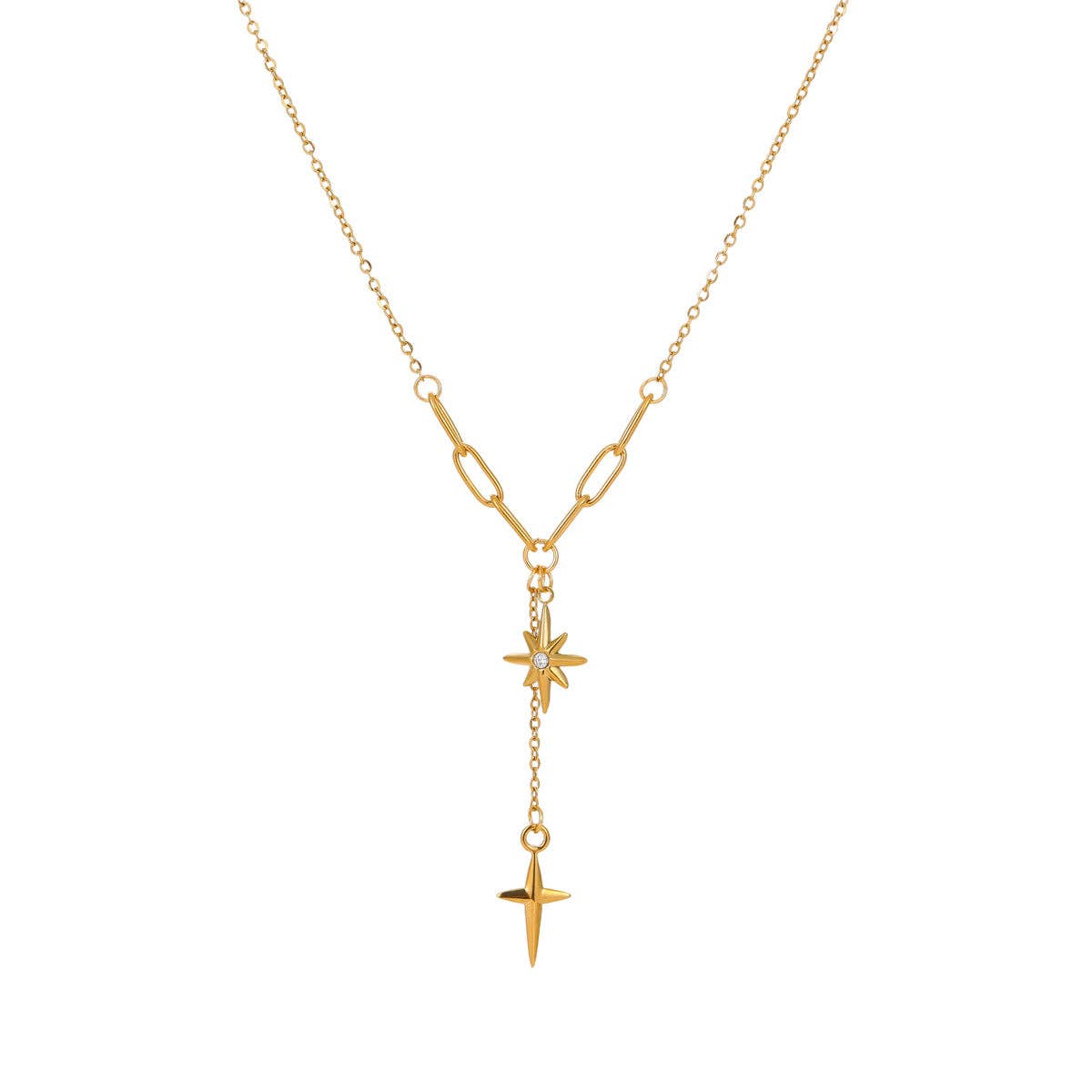 18K Gold Plated Waterproof Stainless Steel Chain Necklace