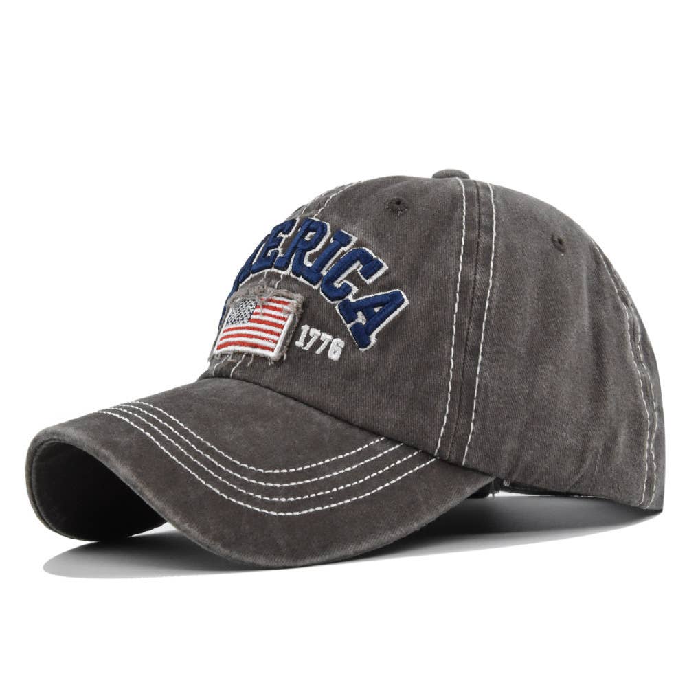 Fourth of July American flag baseball cap: Navy blue