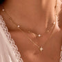 18K Gold Plated Waterproof Stainless Steel Chain Layered Star Necklace Necklace