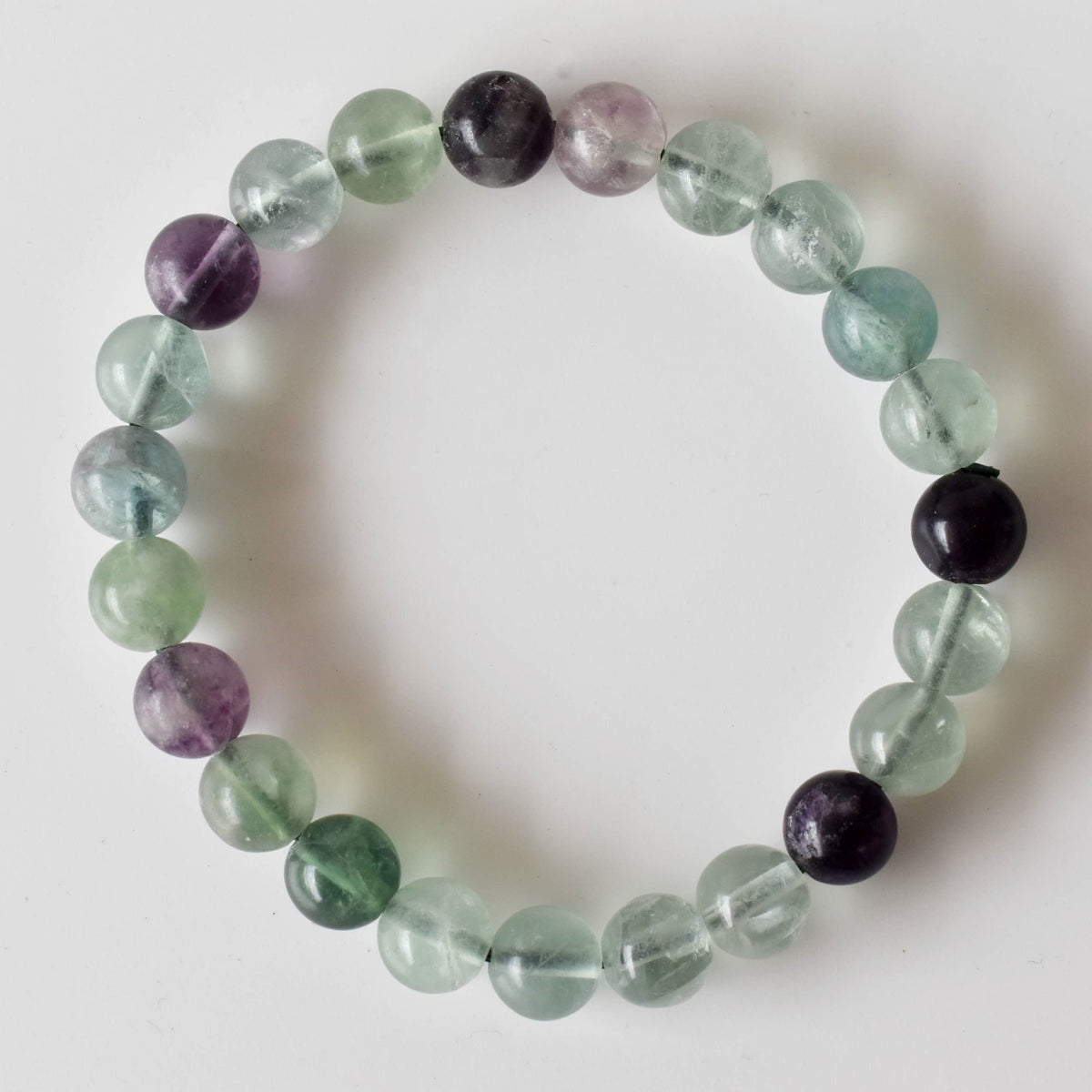 Healing Bracelet | Multi Fluorite | Gemstone Bracelet: 8mm - Candle Queen Candles