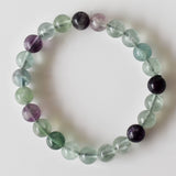 Healing Bracelet | Multi Fluorite | Gemstone Bracelet: 8mm - Candle Queen Candles