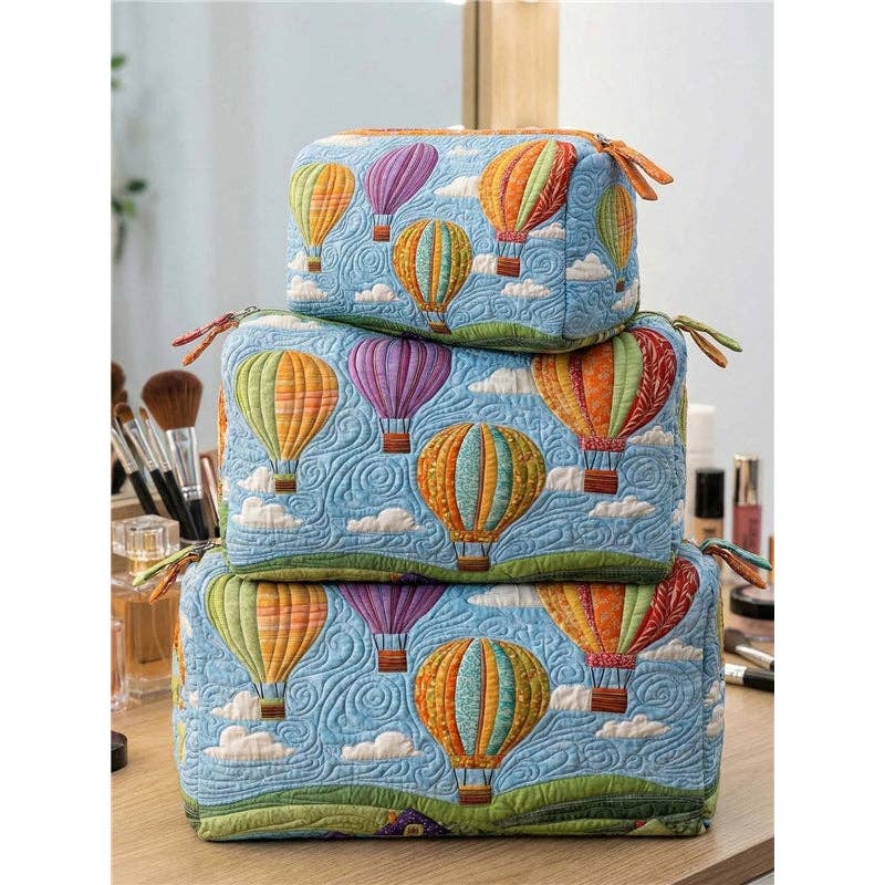 Quilted Makeup Organizer Bag Set: Style 3 / Small package G669: 6 inches x 3 inches x 3 inches