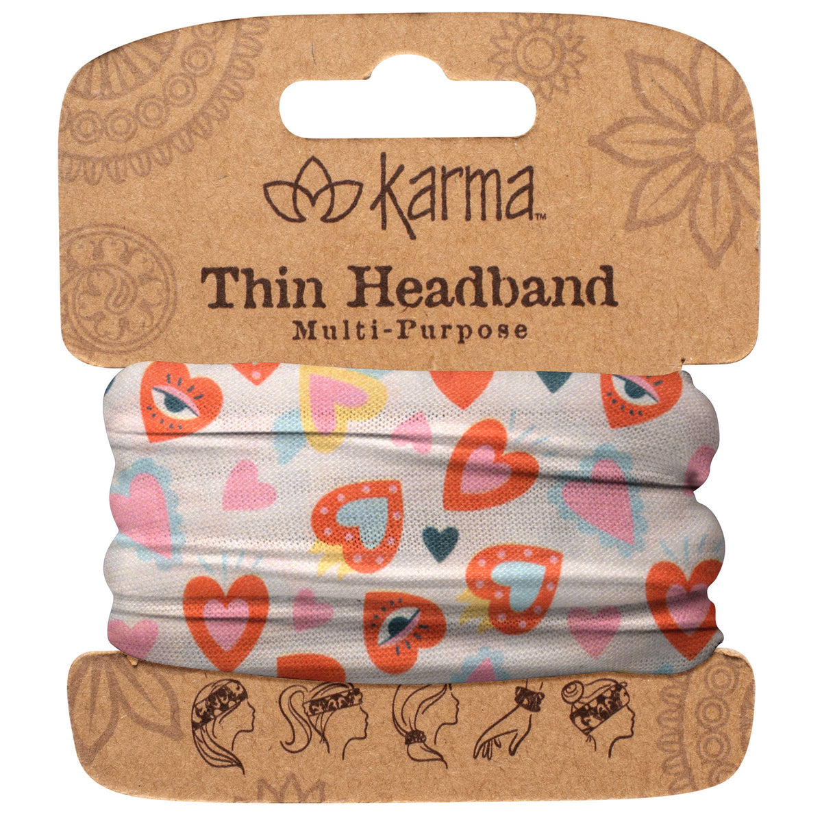 Thin Headband: Lime Floral