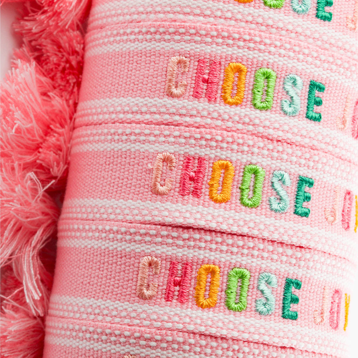 Colorful Embroidered Bracelets: Blush | Be Kind