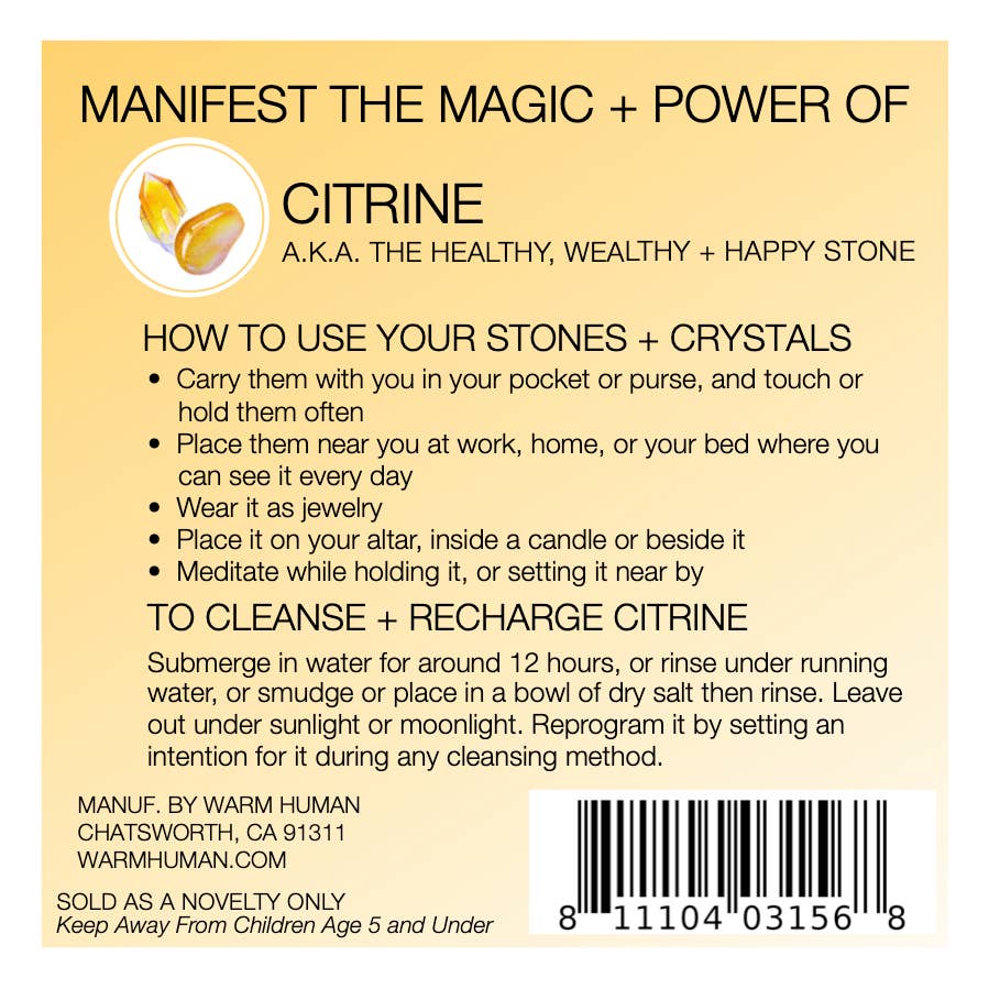 MANIFEST THE MAGIC + POWER OF YOUR CRYSTAL CITRINE