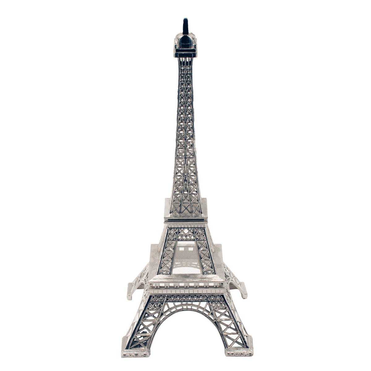 Metal Eiffel Tower Sculpture 10" Tall Silver: Silver - Candle Queen Candles