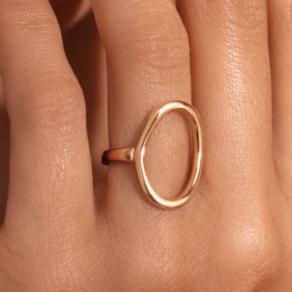 18K Gold Plated Waterproof Stainless Steel Ring