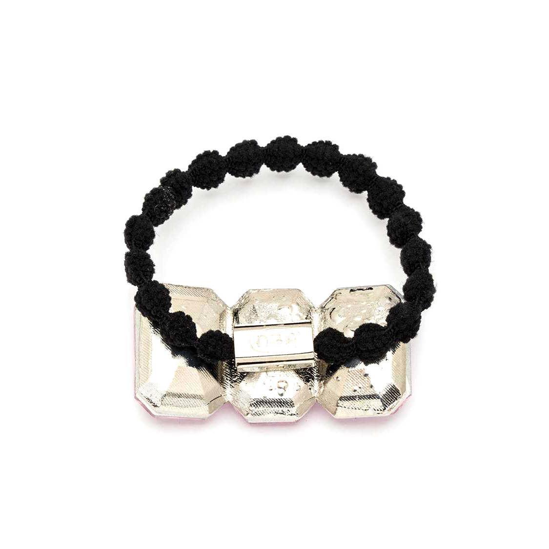 Crystal Bowtie Iconic Crystal Heart Scrunchy Hair Tie: Clear
