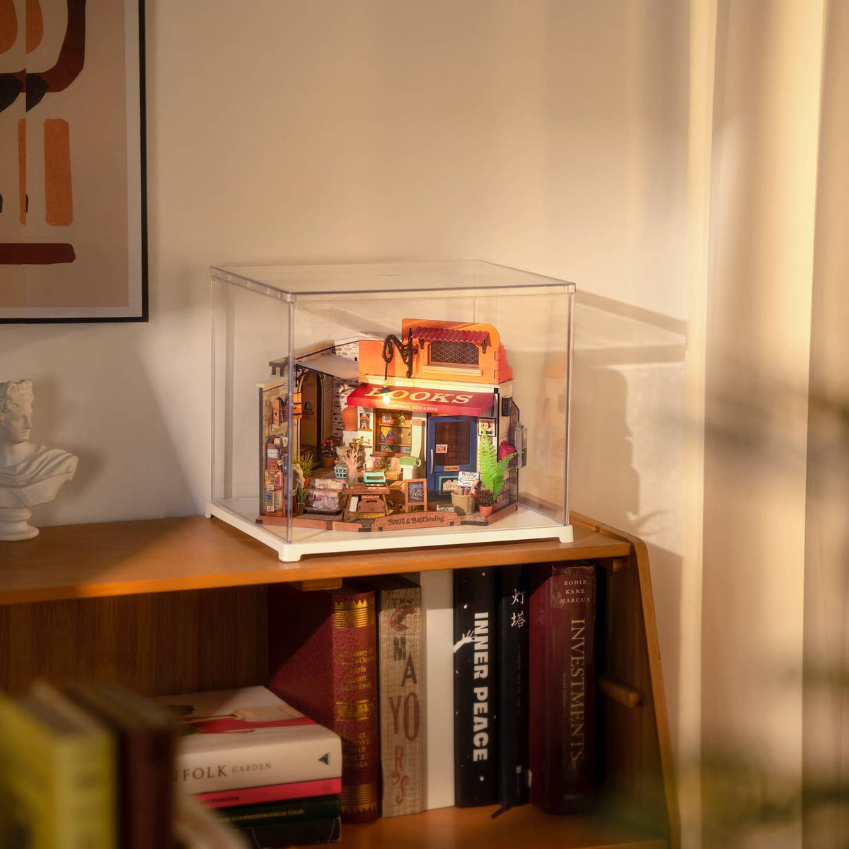 DIY Miniature House Kit: Corner Bookstore