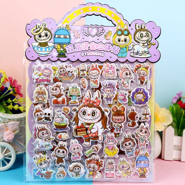 3D cute monster bubble sticker cartoon stickers