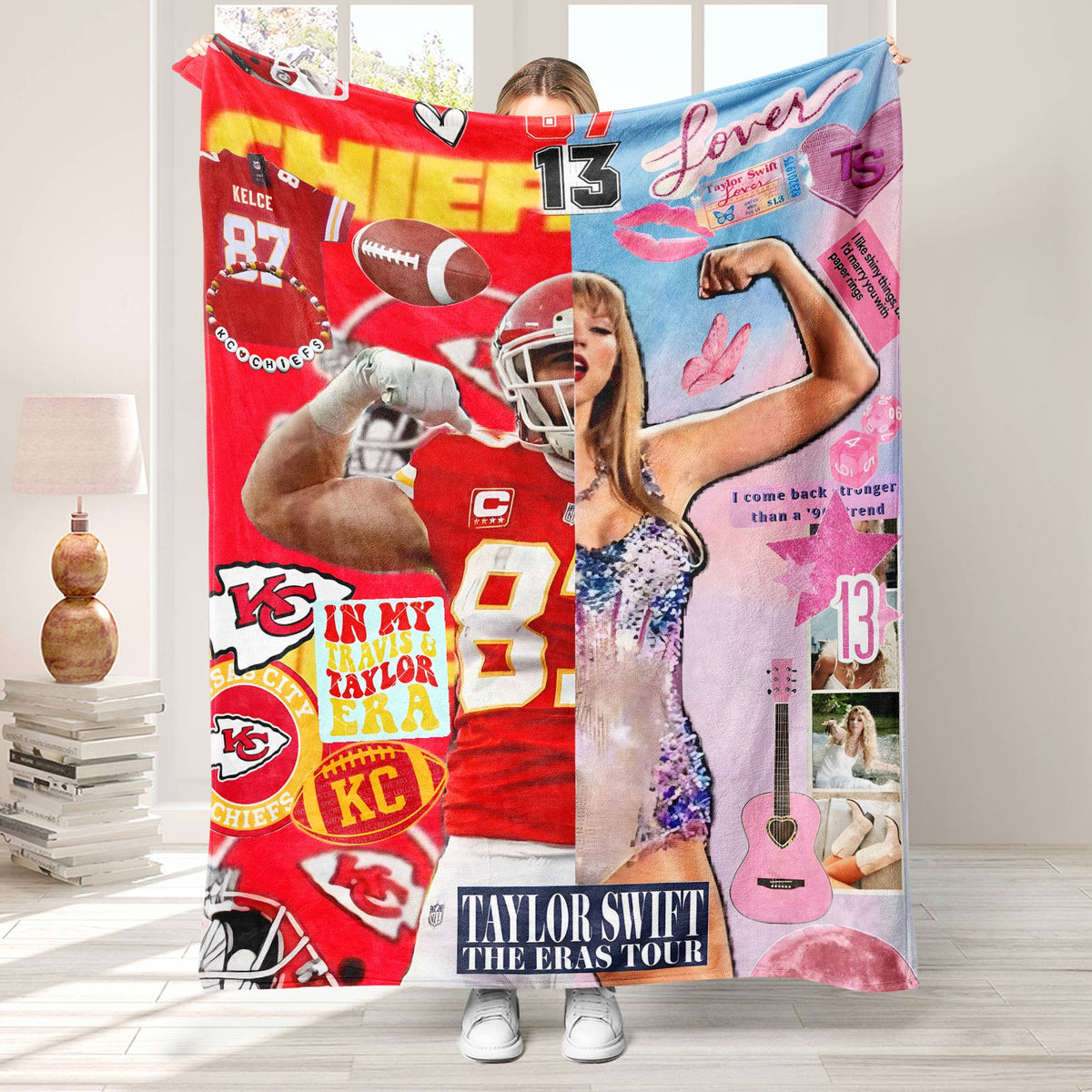 Taylor Swift boyfriend football Throw Blanket : 1