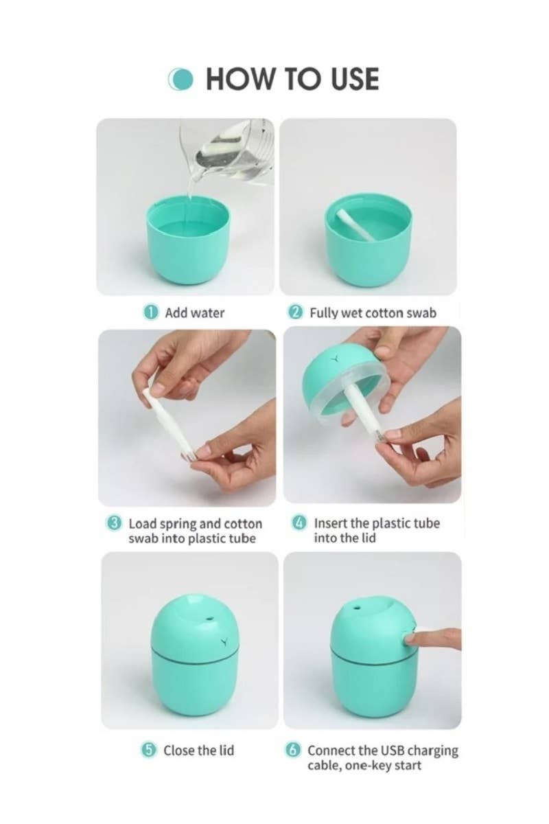 Mini Portable Usb Led Diffusers Humidifier