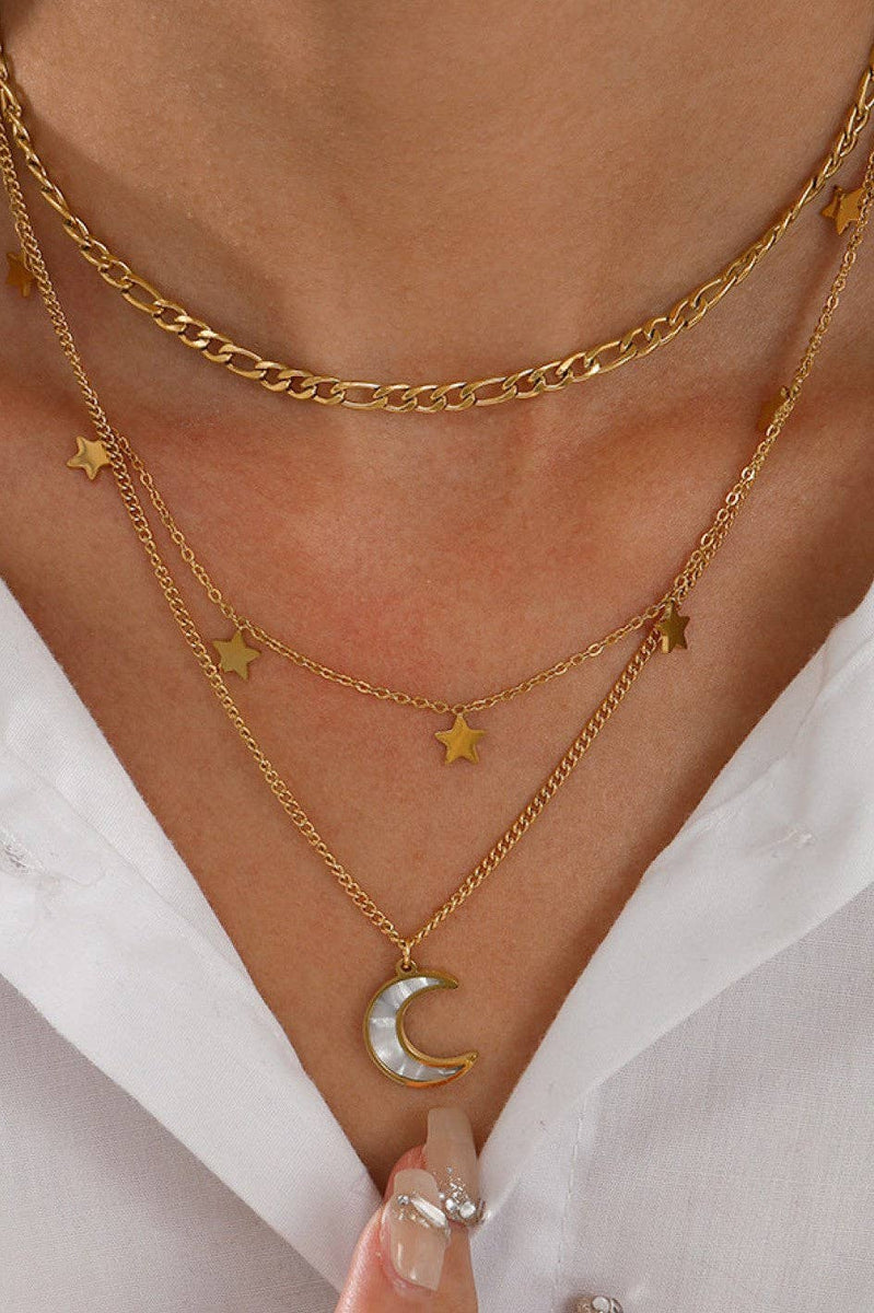 18K Gold Plated Waterproof Stainless Steel Chain Necklace