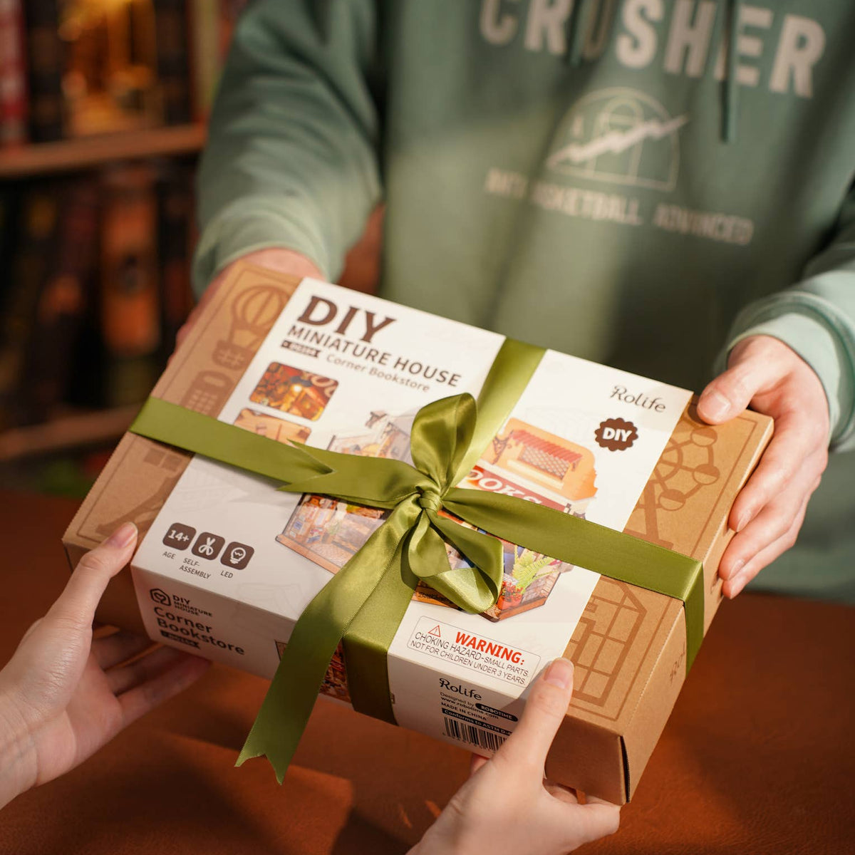 DIY Miniature House Kit: Corner Bookstore
