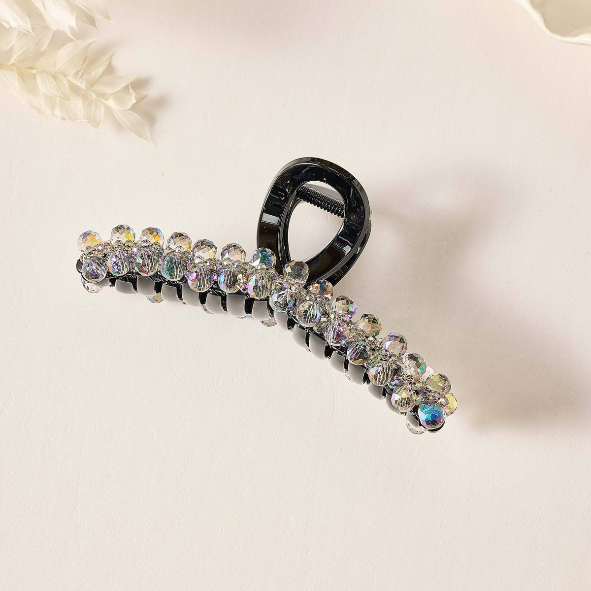 Crystal Acrylic Hair Clip L5194: Black