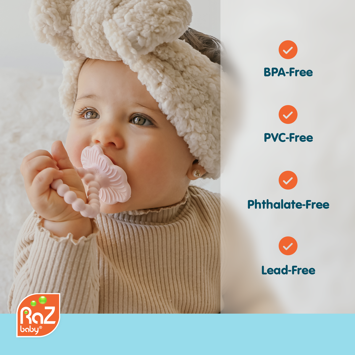 RaZberry Silicone Teether Plus: Red