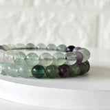 Healing Bracelet | Multi Fluorite | Gemstone Bracelet: 8mm - Candle Queen Candles