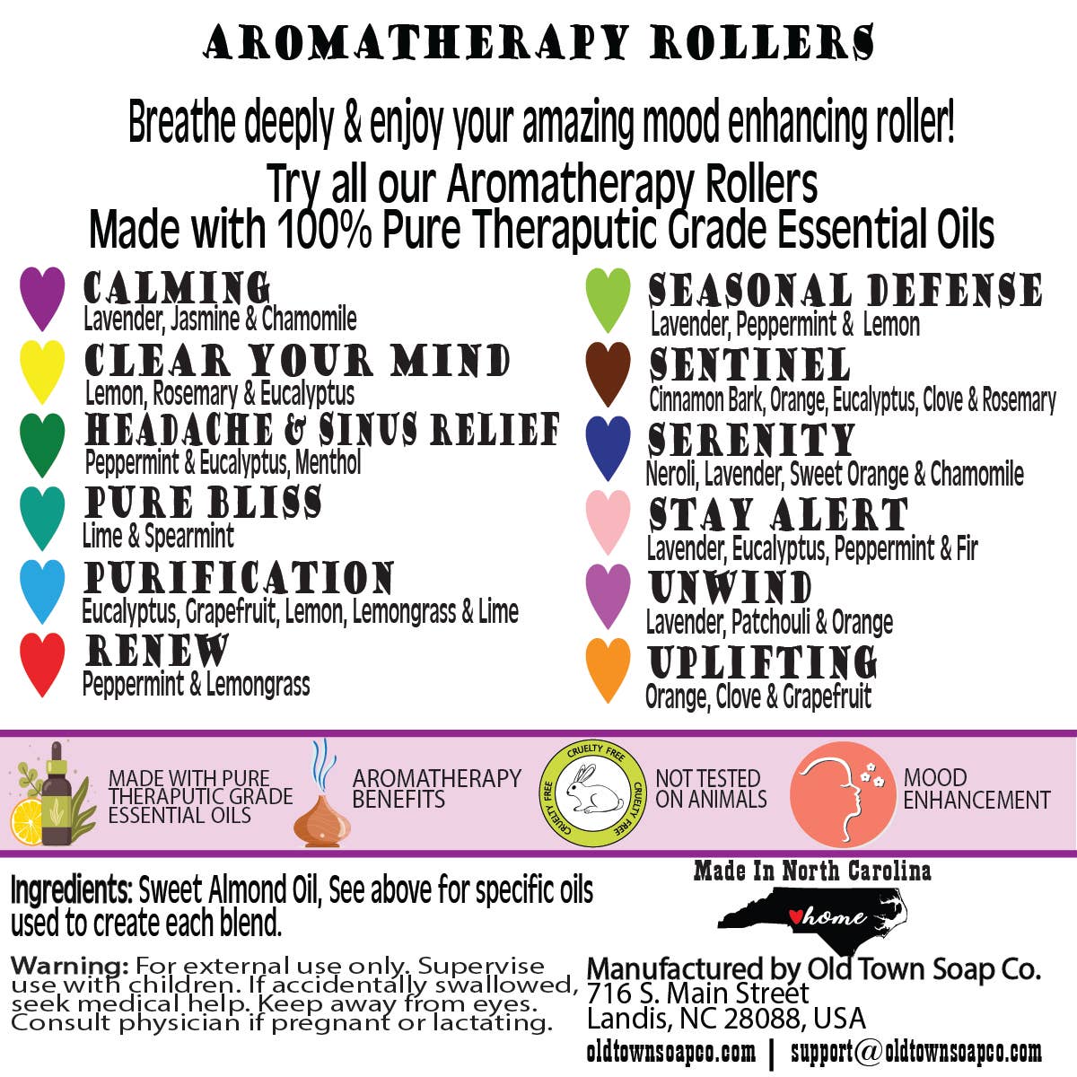 Aromatherapy Rollers in ALL our LOVED Shower Bomb Scents: Headache & Sinus