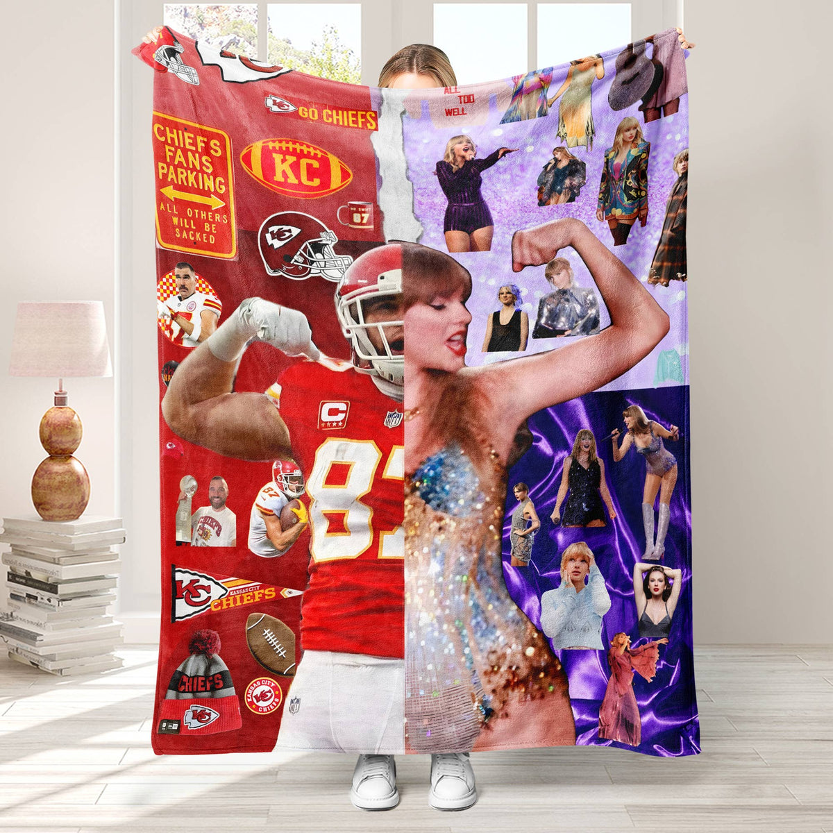Taylor Swift boyfriend football Throw Blanket : 1