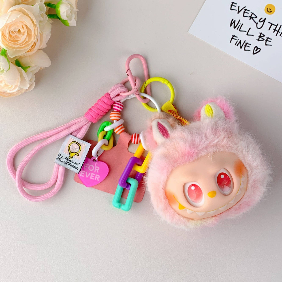 Labubu Inspired Cute Plush Keychain– Bag Charm