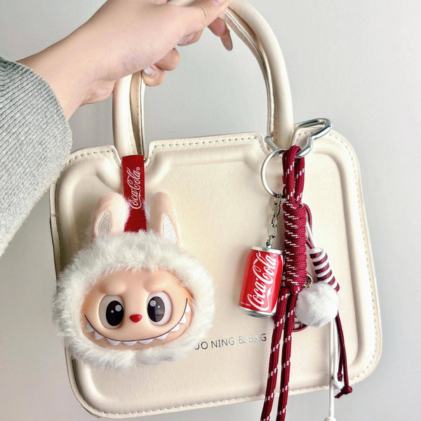Labubu Hot-Selling Cute Plush Keychain for Girls – Bag Charm Grey