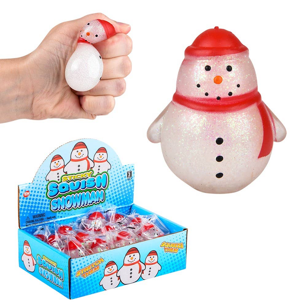2.25" SQUISH STICKY  SNOWMAN