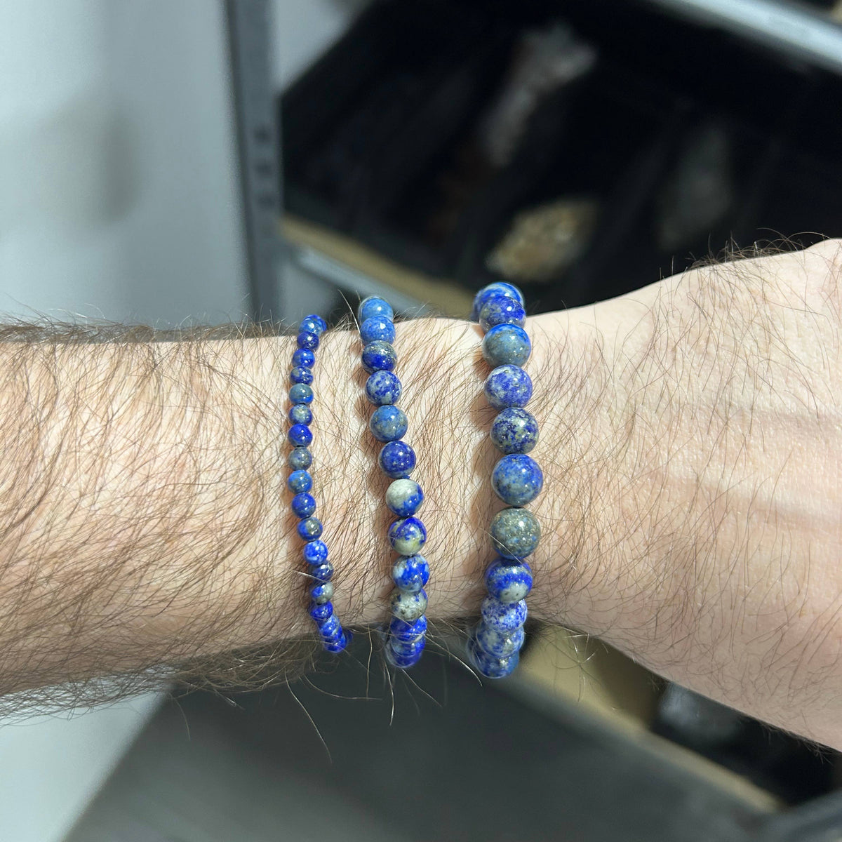 Lapis Lazuli Bracelet 4mm/6mm/8mm - Crystals & Stones: 6mm