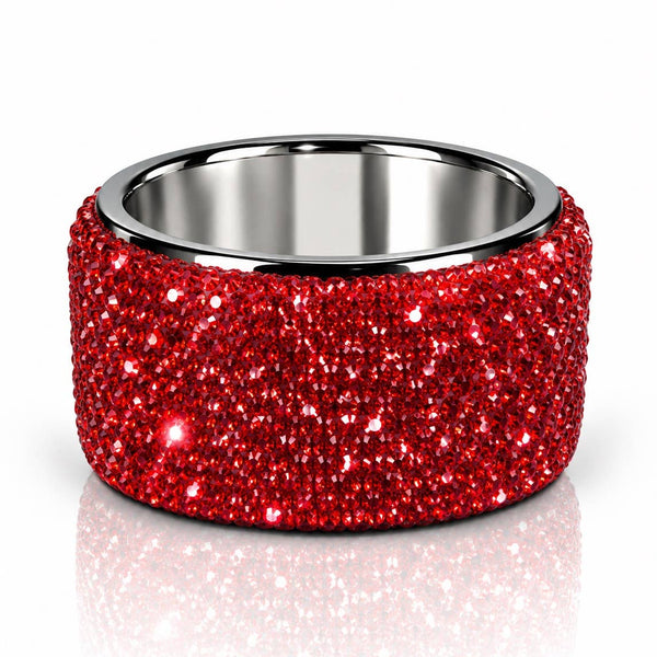 Rhinestone Candle Holder: Red