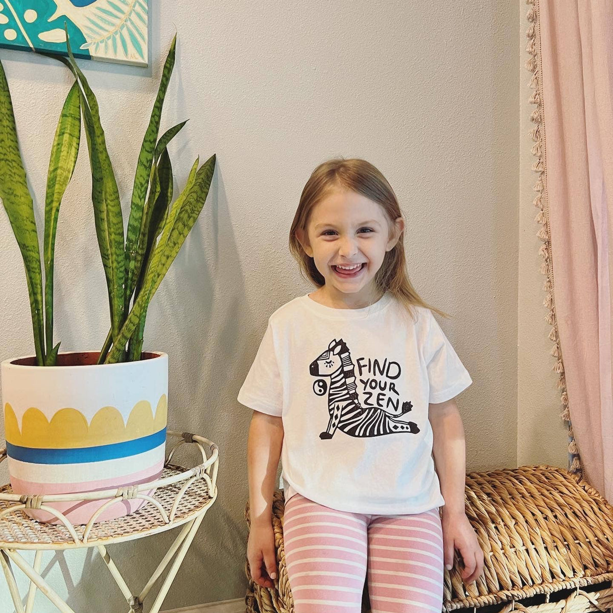 Zen Zebra Kids Tee Shirt: 2T
