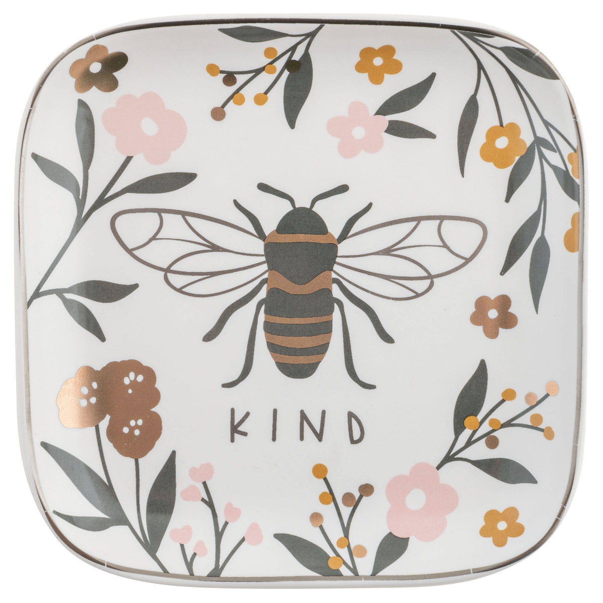 Flora Square Trinket Tray: Small / Mushroom