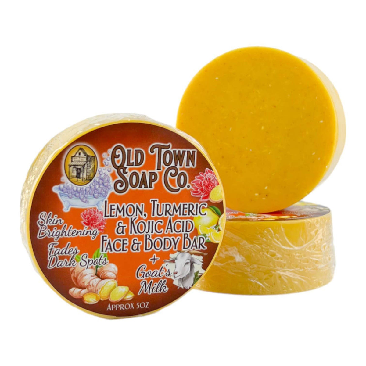 Lemon, Turmeric & Kojic Acid Face & Body Bar - Candle Queen Candles