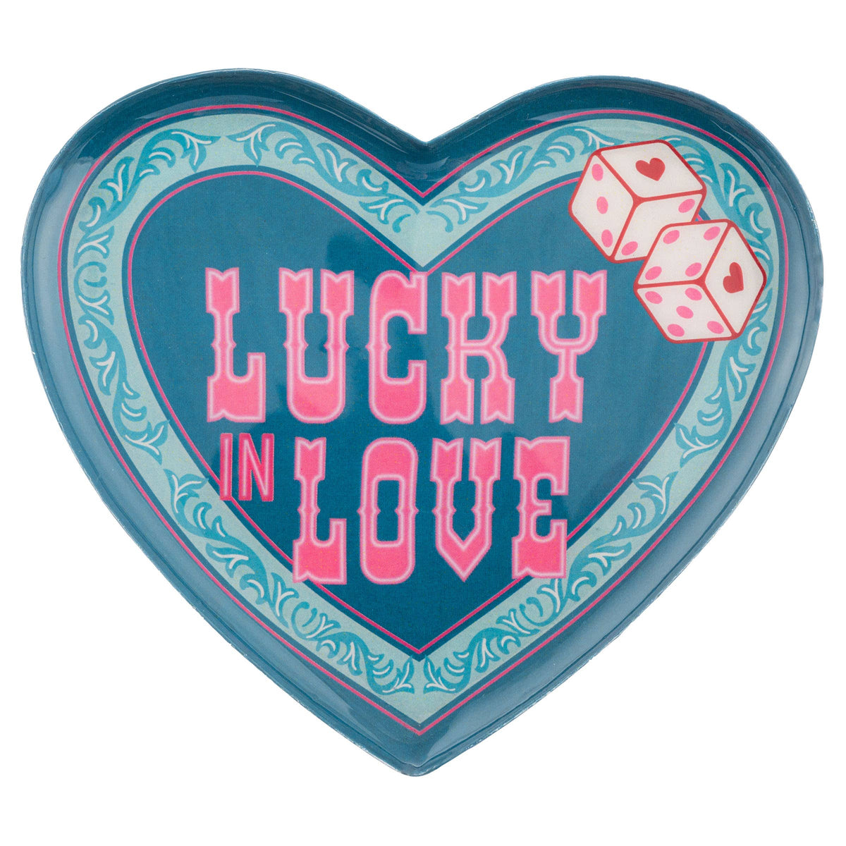 Small Heart Enamel Trays: Lucky in Love