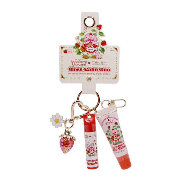 Celavi SS60095 Strawberry Gloss Balm Duo w/ Charms - 6pcs
