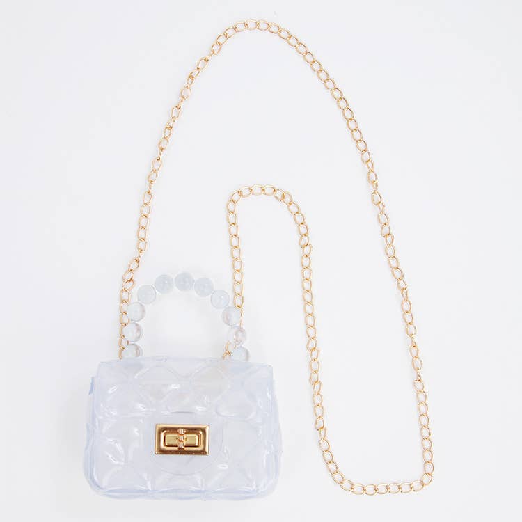 Clear Jelly Purse: Hot pink
