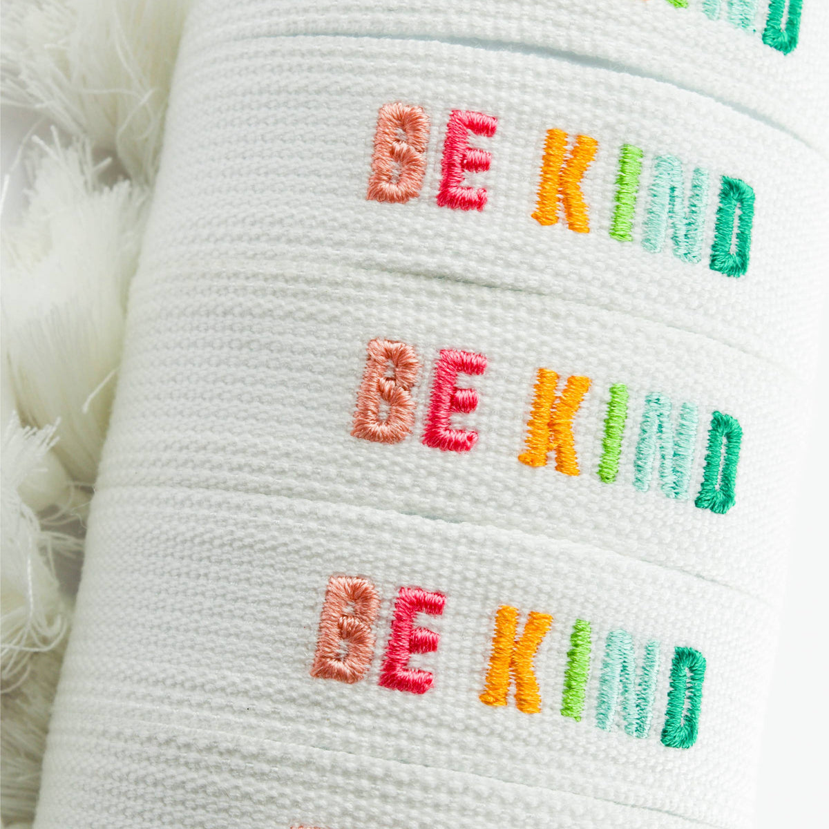 Colorful Embroidered Bracelets: Blush | Be Kind