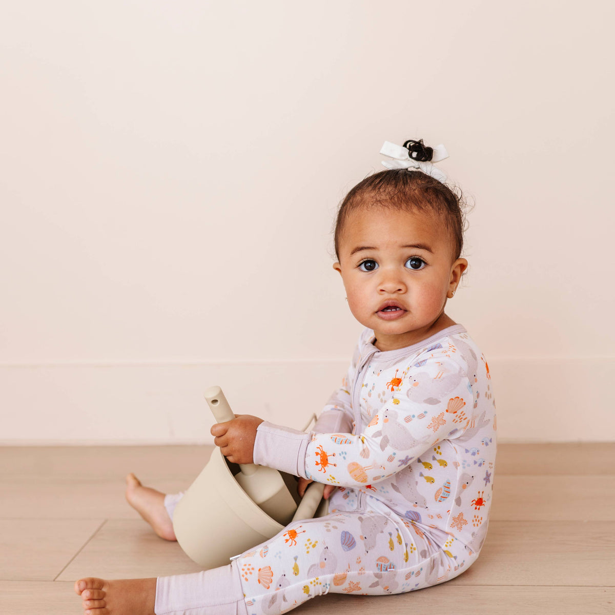 Baby Bamboo Pajamas - Bamboo Sleeper - Sammie Seaside Seal: 6-12m