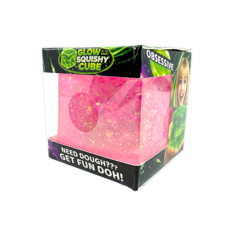 Glow in the Dark Squishy Sparkle Cube