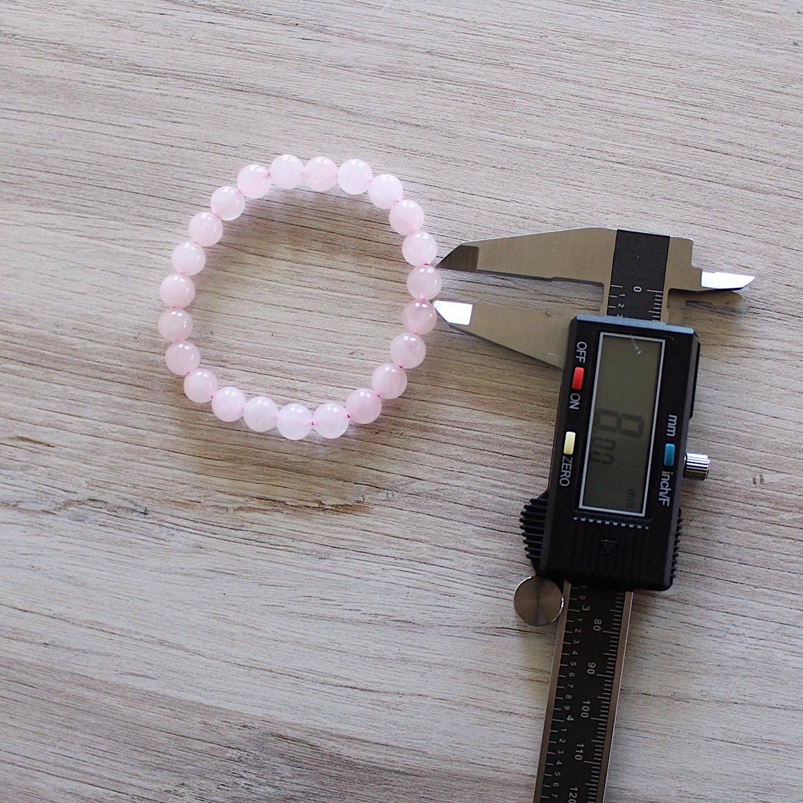 Rose Quartz Bracelet 4mm/6mm/8mm - Crystals & Stones: 8mm