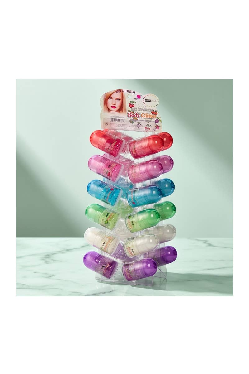 Beauty Treats 2203D Large Roll-on Body Glitter Gel - 24pc