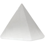 Gemstone Carving Pyramid White Selenite (Each) - Candle Queen Candles