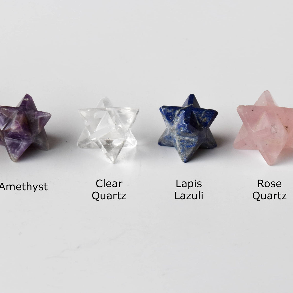 Crystal Merkaba Stars, Crystal Grid, Energy Healing Sacred: Crystal Quartz / Solid Gemstone